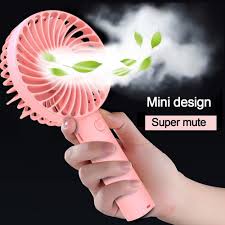 USB Mini Fan Foldable Portable  Fans 5 Speed Rechargeable Fan with Phone Stand and Display Screen